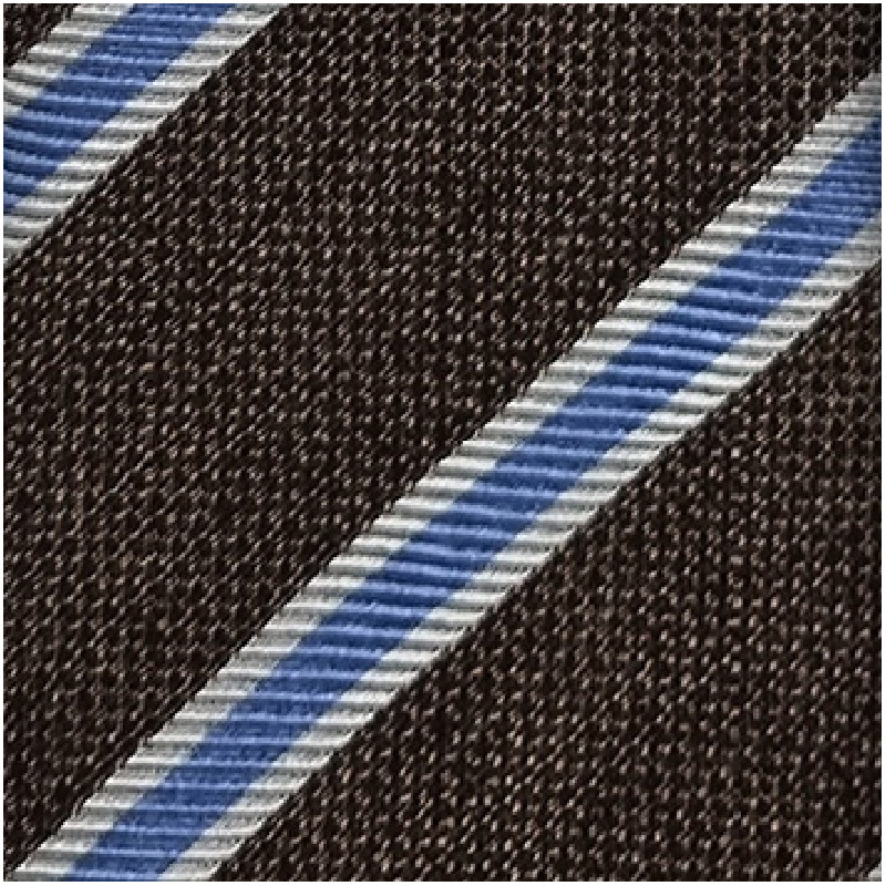 Jacquard stripes 3 folds unlined tie...