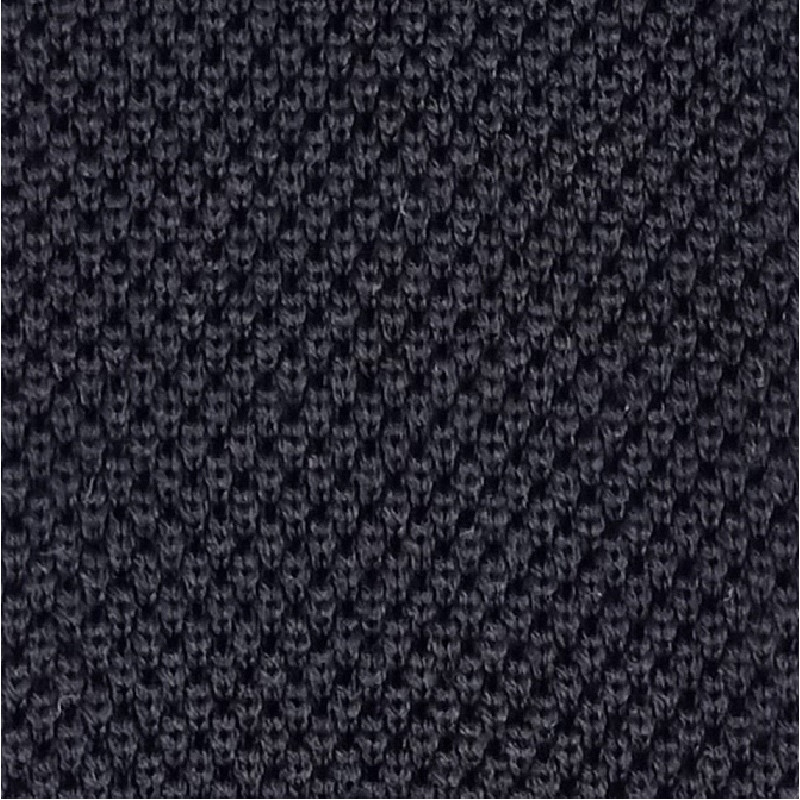 Cravatta a maglia in seta - nero