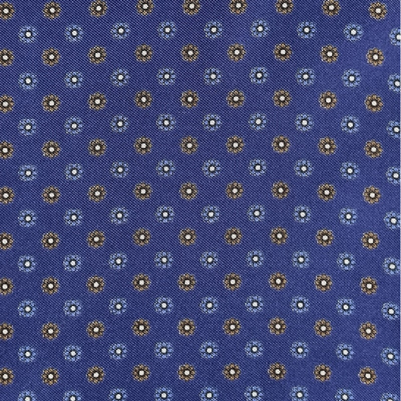 Silk ascot tie small flower pattern -...