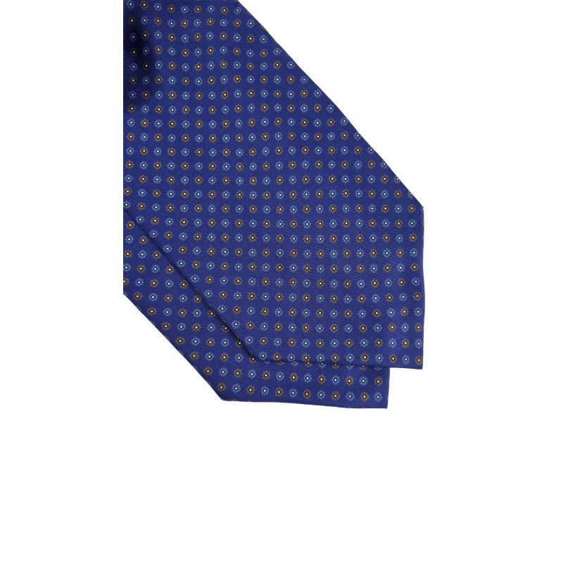 Silk ascot tie small flower pattern -...