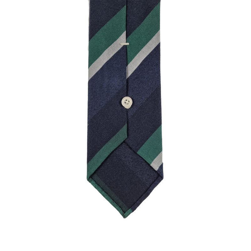 Jacquard stripes 3 folds unlined tie...
