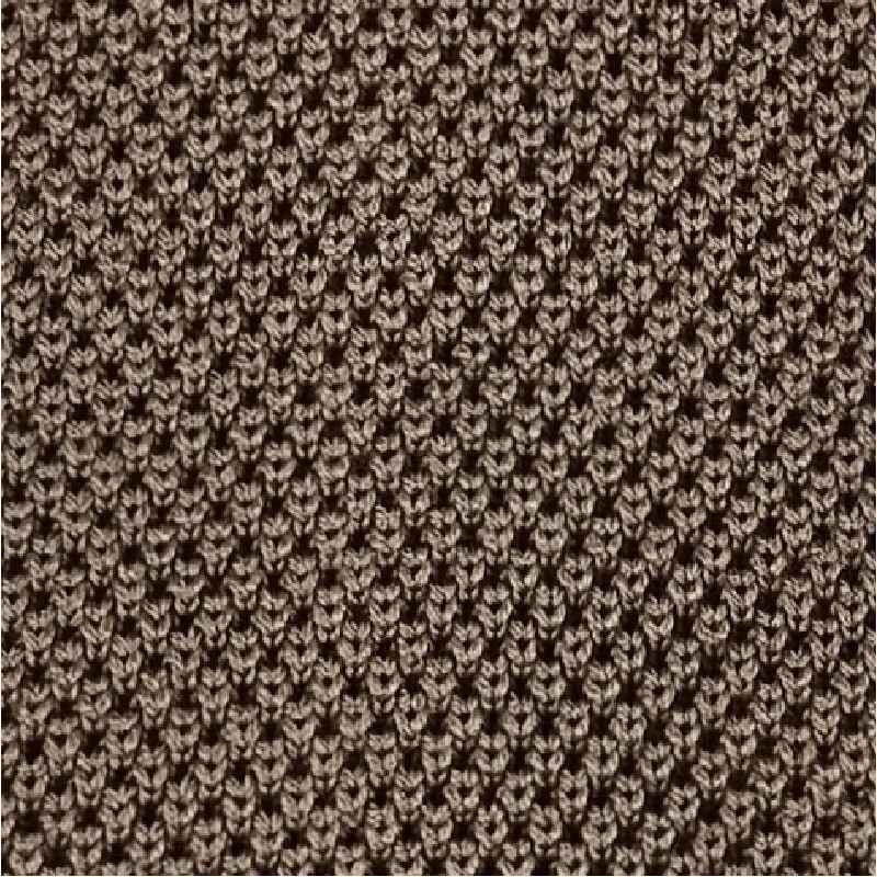 Silk knitted tie - taupe