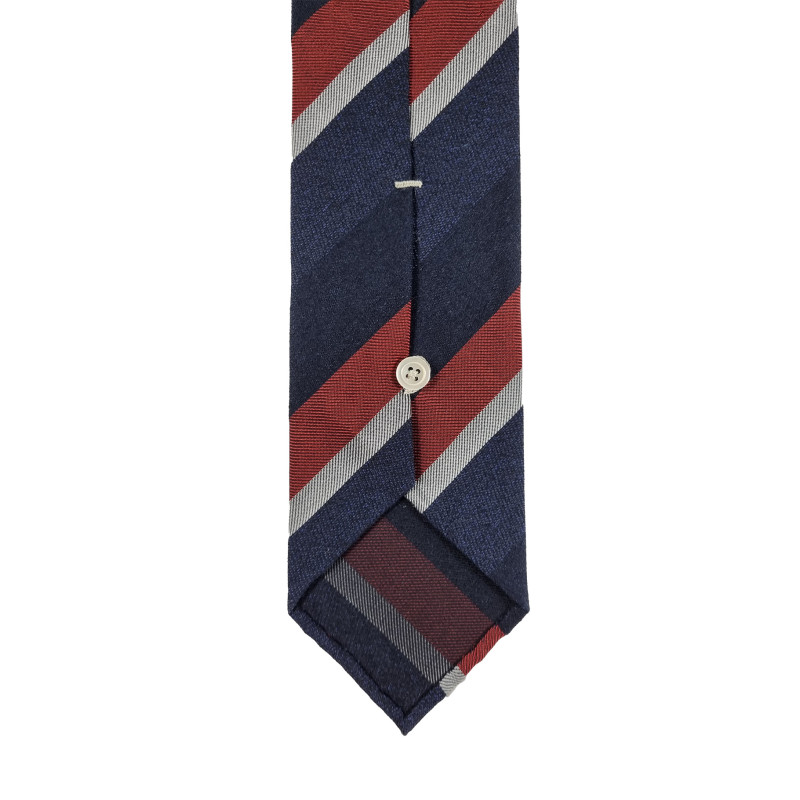 Regimental 3 folds unlined tie -...