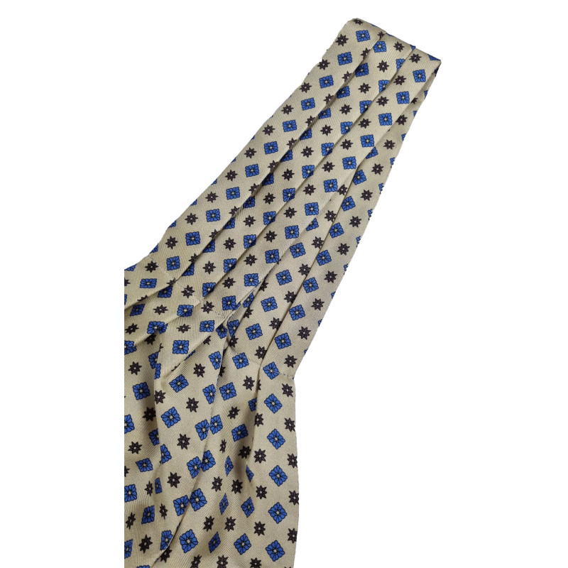 Ascot in seta fantasia geometrica -...