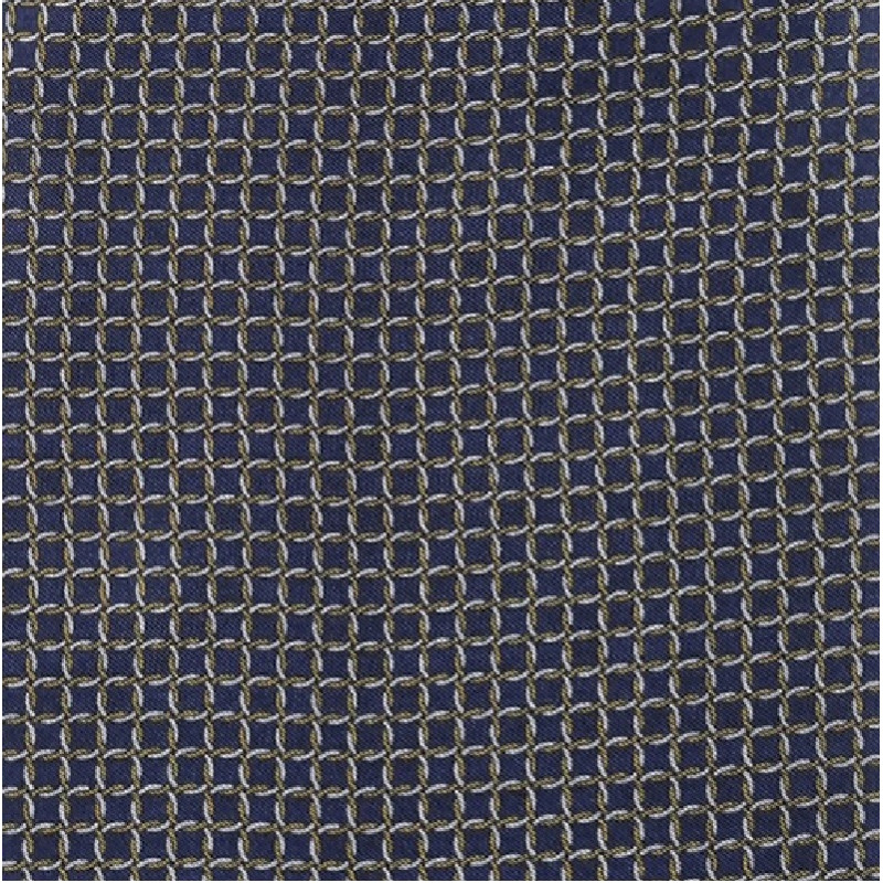 Ascot in seta micro fantasia - blu