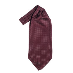 Silk ascot tie dots small...