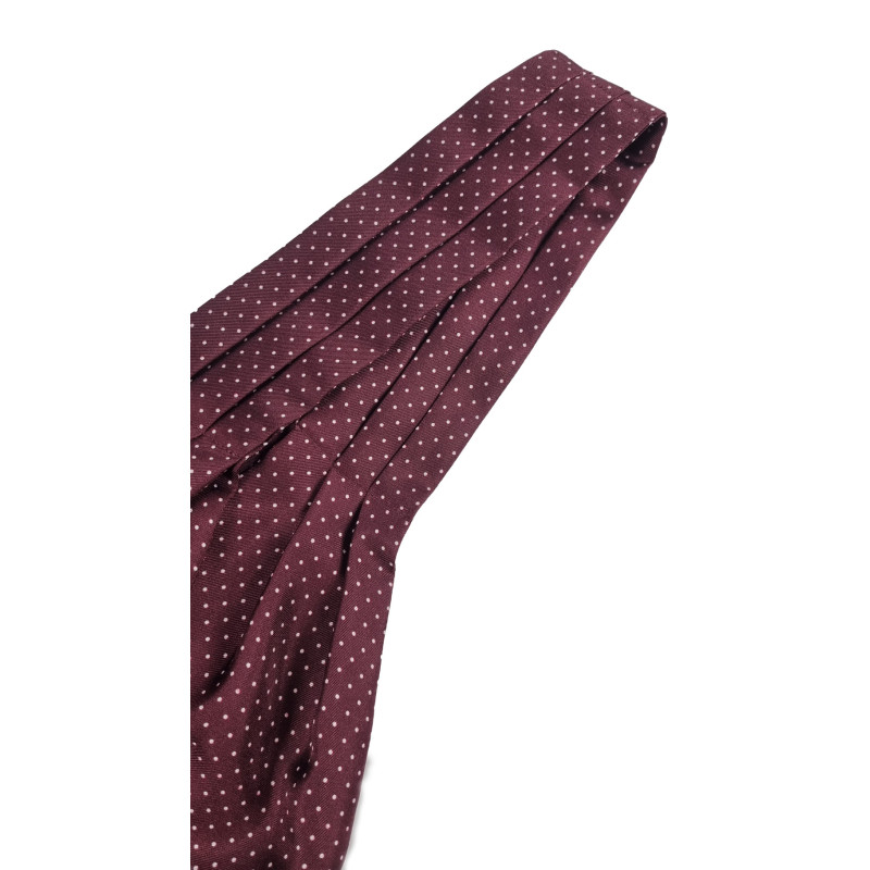 Silk ascot tie dots small pattern -...