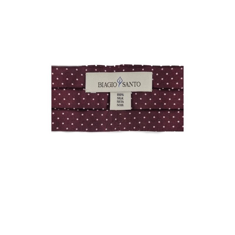 Silk ascot tie dots small pattern -...