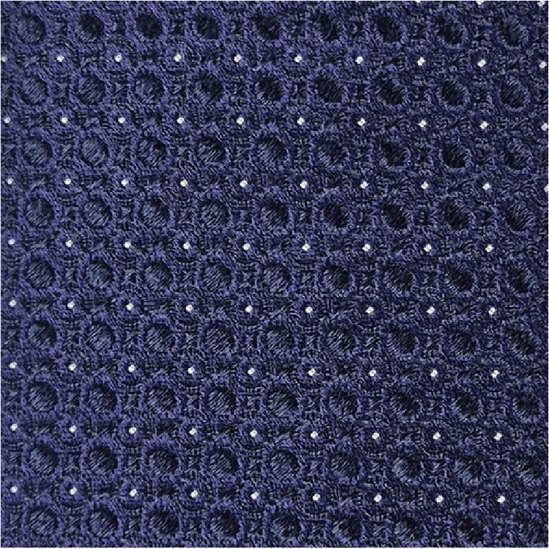 Cravatta 3 pieghe micro disegno - navy