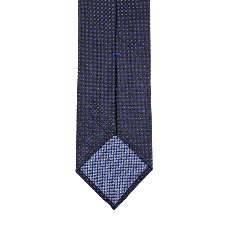 Cravatta 3 pieghe micro fantasia - navy