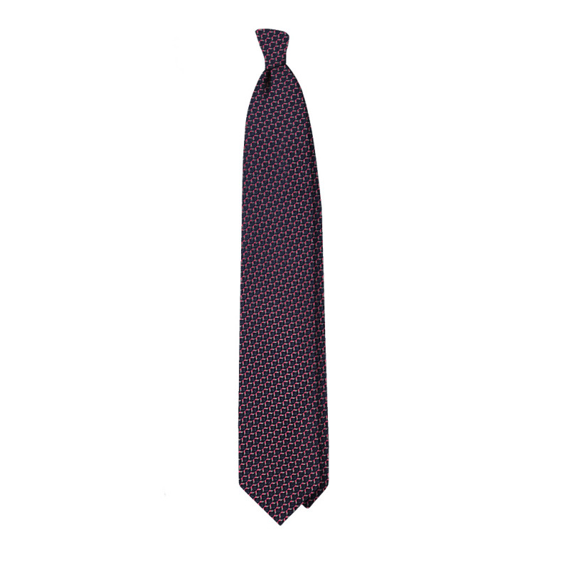 Geometric pattern 3 folds lined tie -...