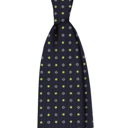 Flower 3 Folds silk tie  -...
