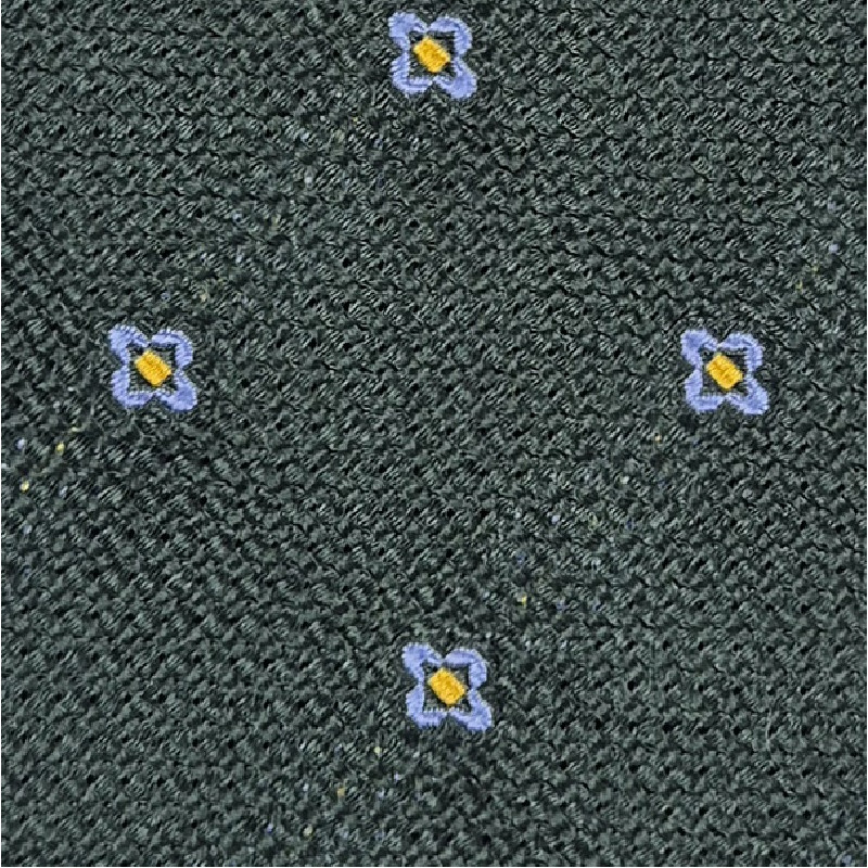 Light blue flowers silk jacquard tie...