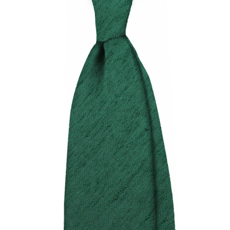 Cravatta seta shantung - verde