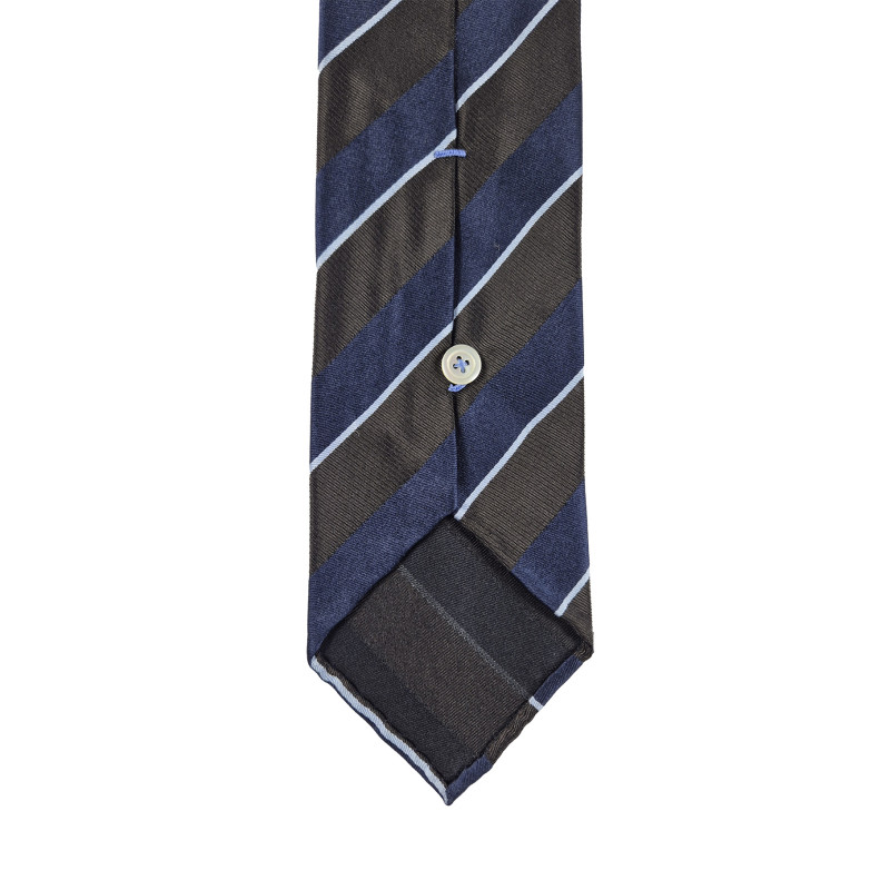Regimental 3 folds unlined tie -...