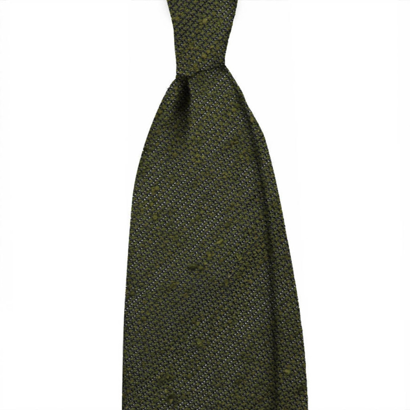 Bespoke Solid grenadine shantung - green