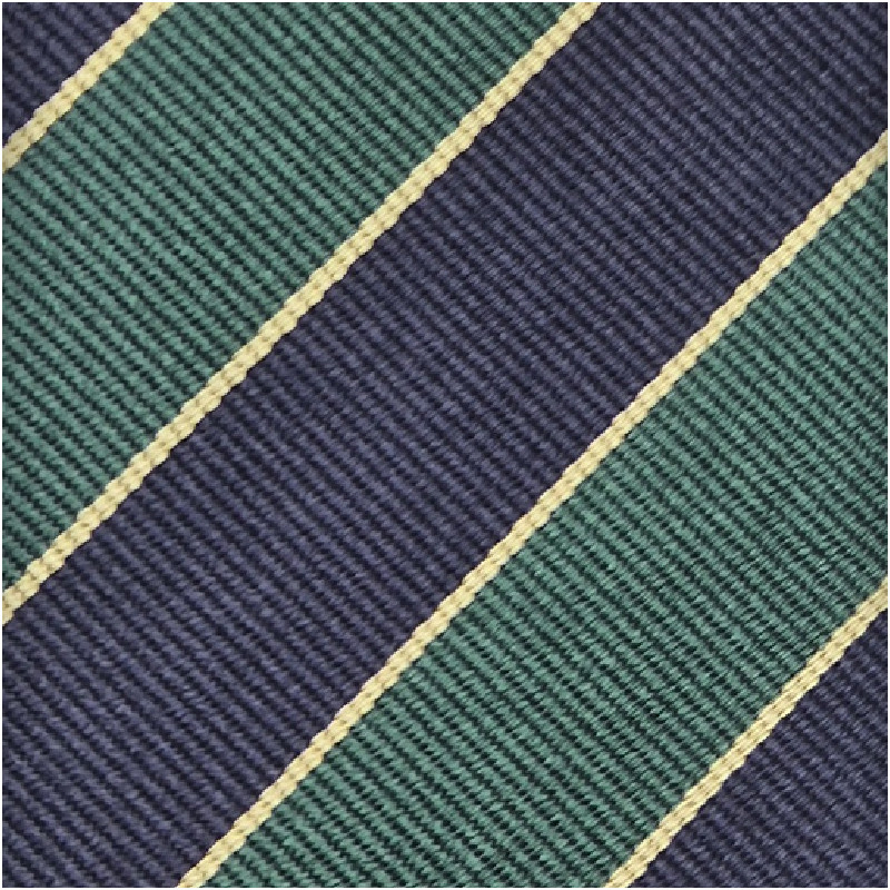 Reps jacquard stripes tie - navy/green