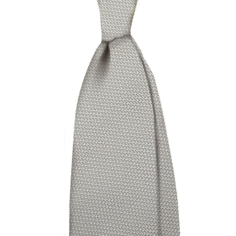 Cravatta garza fina tinta unita - avorio