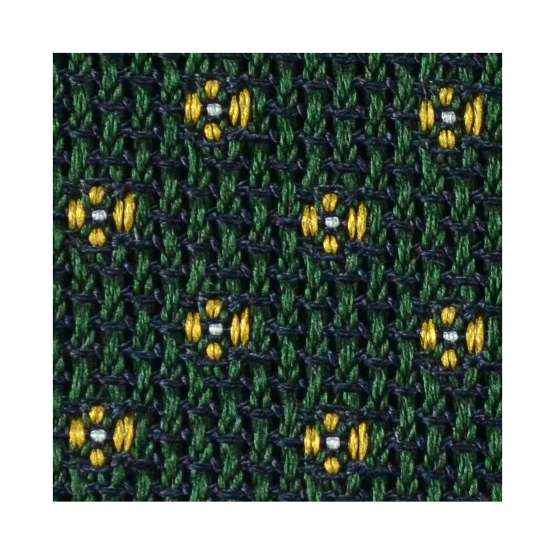 Garza verde con micro fiori gialli