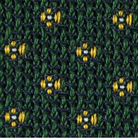 Garza verde con micro fiori gialli