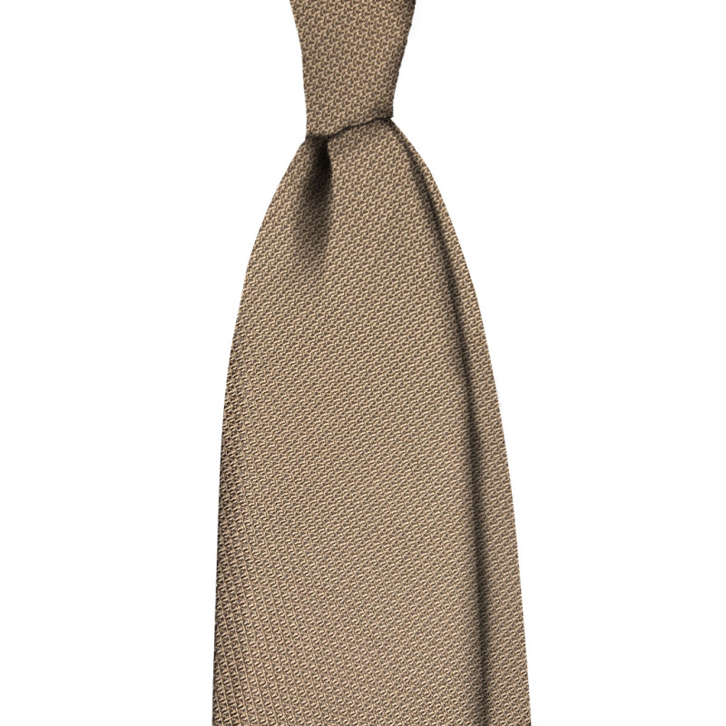 Cravatta garza fina tinta unita - beige
