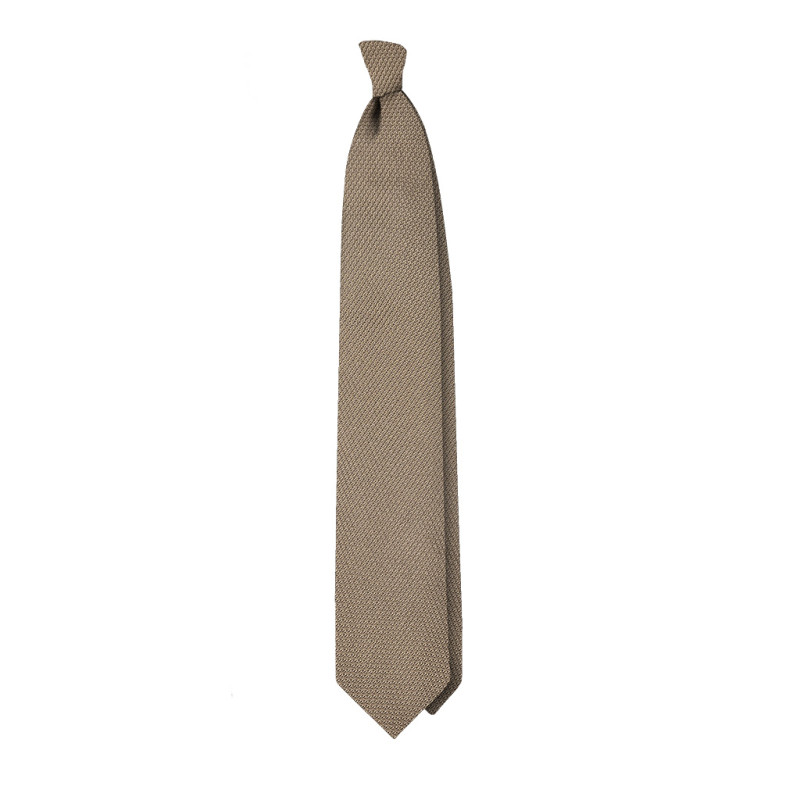 Cravatta garza fina tinta unita - beige