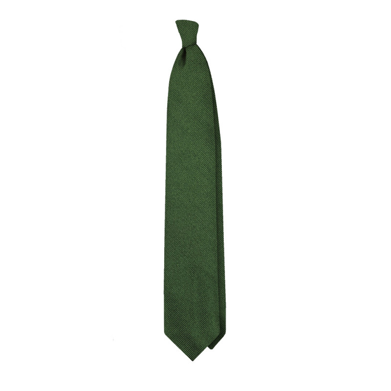 Solid Rep Jacquard 3 folds tie - green