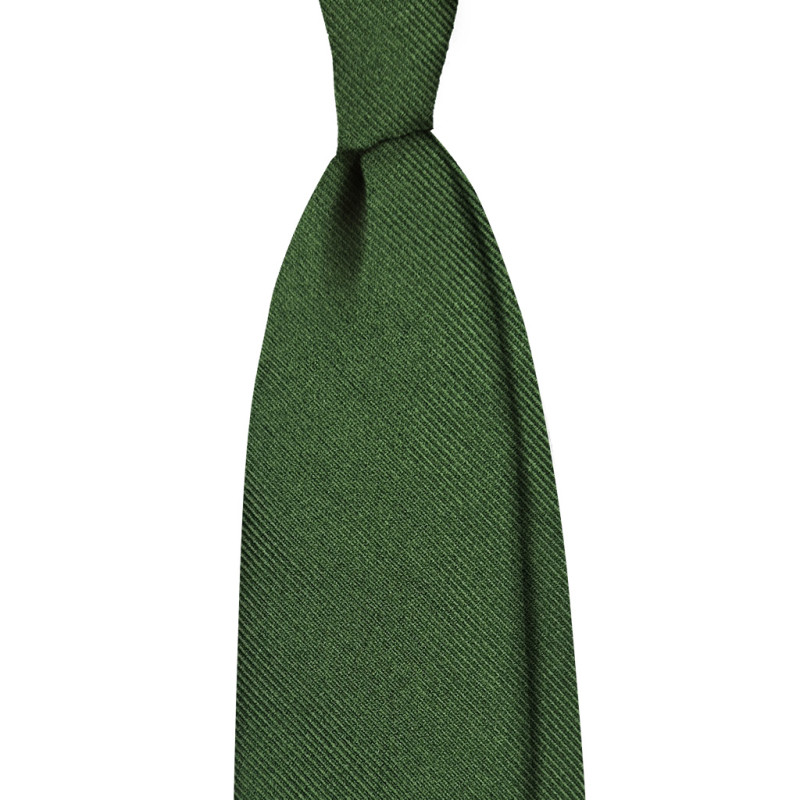 Solid Rep Jacquard 3 folds tie - green