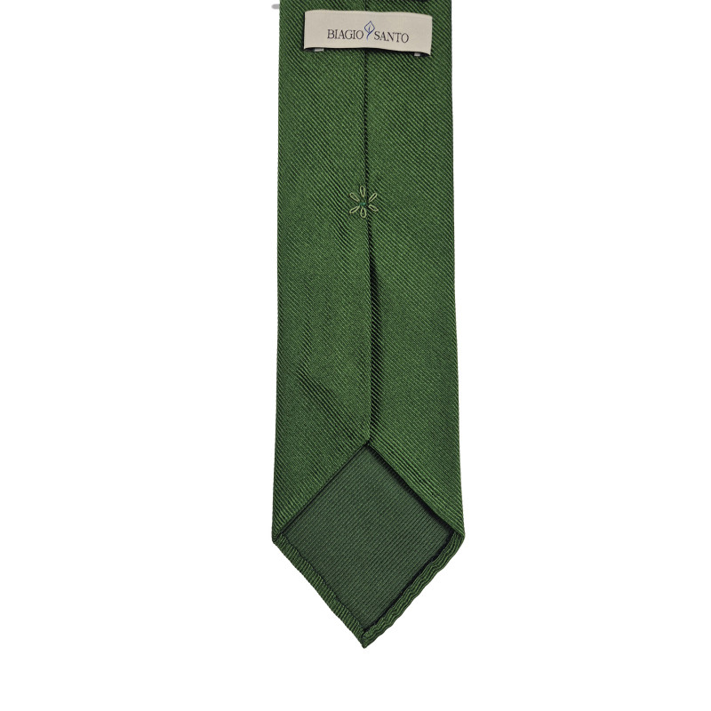 Solid Rep Jacquard 3 folds tie - green