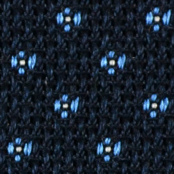 Navy grenadine light blue micro flowers 2