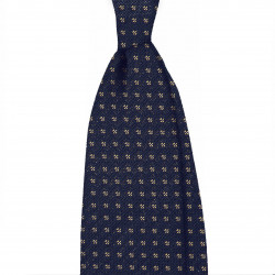 Garza navy con micro fiori gialli