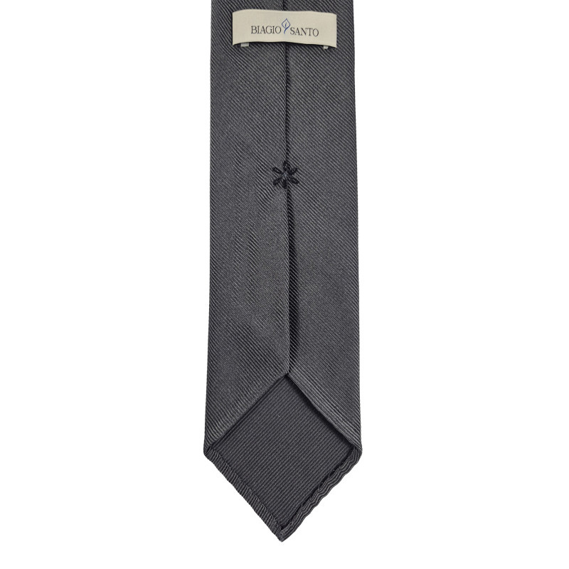Solid Rep Jacquard 3 folds tie - grey