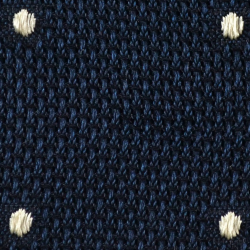 Navy grenadine with white polka dots 2