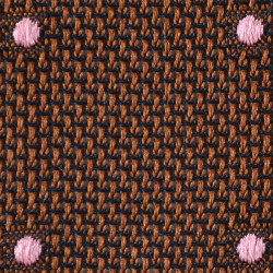 Garza marrone chiaro con pois polka rosa 2