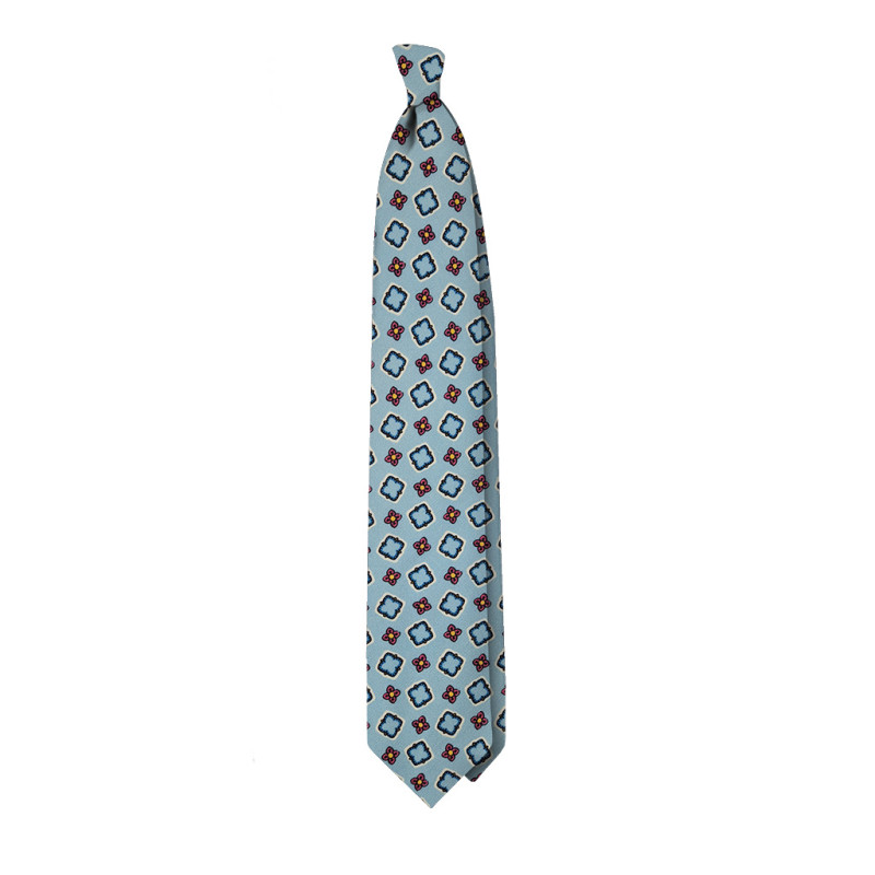 Geometric Pattern 3 folds tie - light...