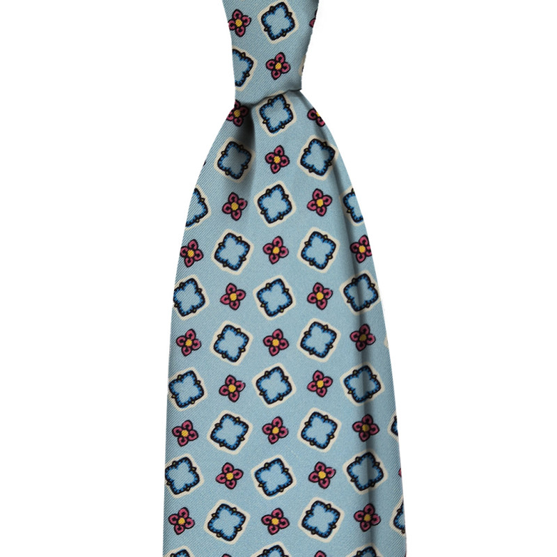 Geometric Pattern 3 folds tie - light...