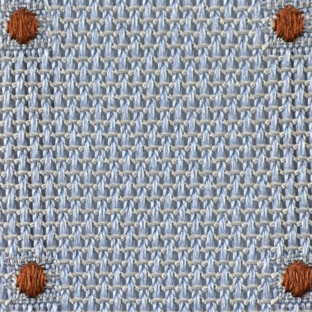 Light blue grenadine with brown polka dots
