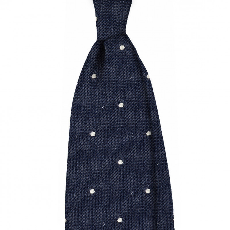 Blue grenadine with white polka dots