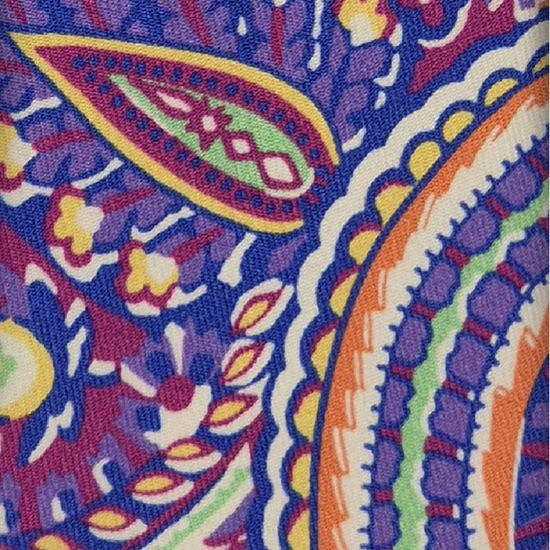 Cravatta 3 pieghe paisley multicolore...