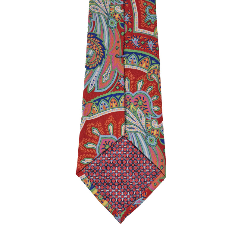 Cravatta 3 pieghe paisley multicolore...
