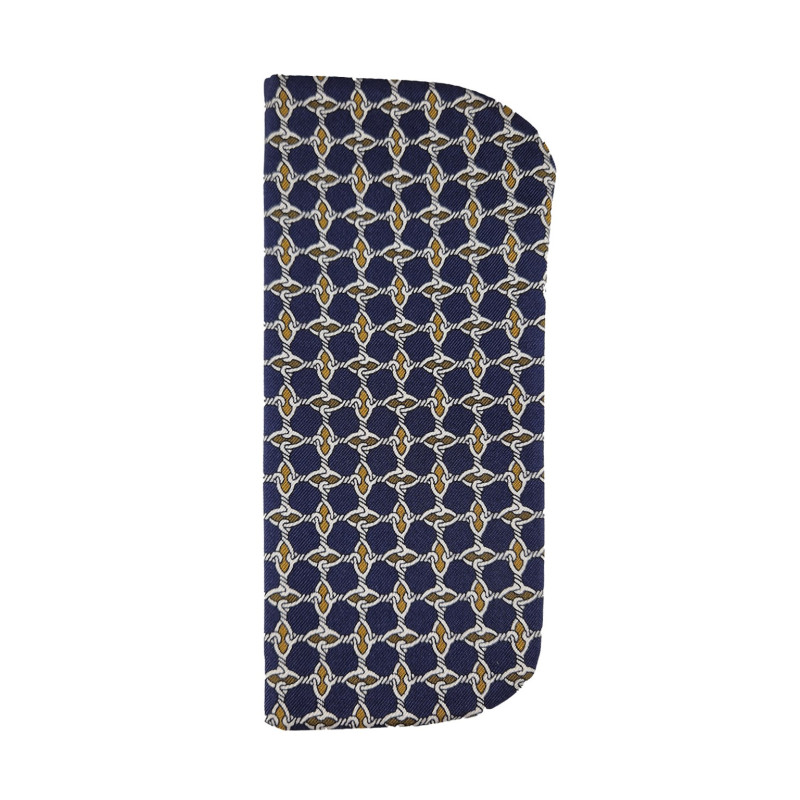 Porta occhiali in seta - navy