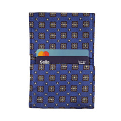 Porta carte in seta - azzurro 2