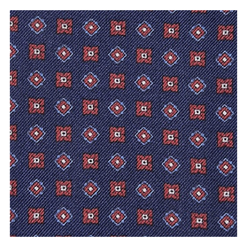 Micro pattern Silk glasses case - navy