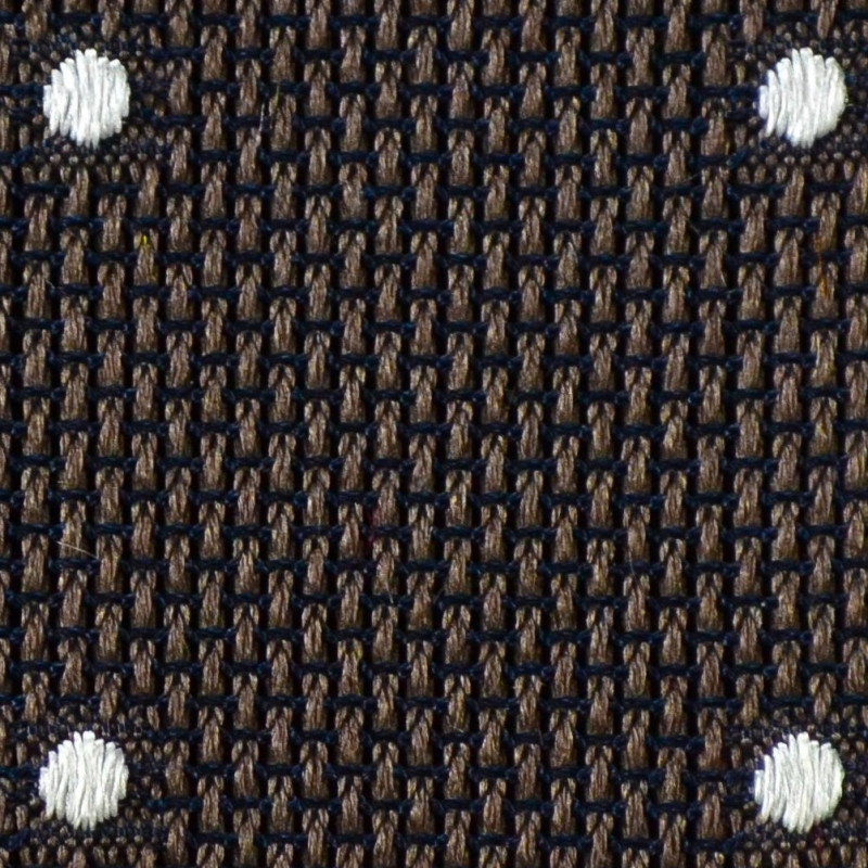 Garza taupe con pois polka bianchi