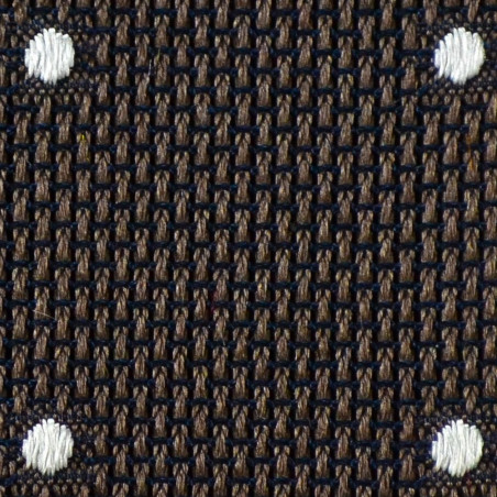 Taupe grenadine with white polka dots