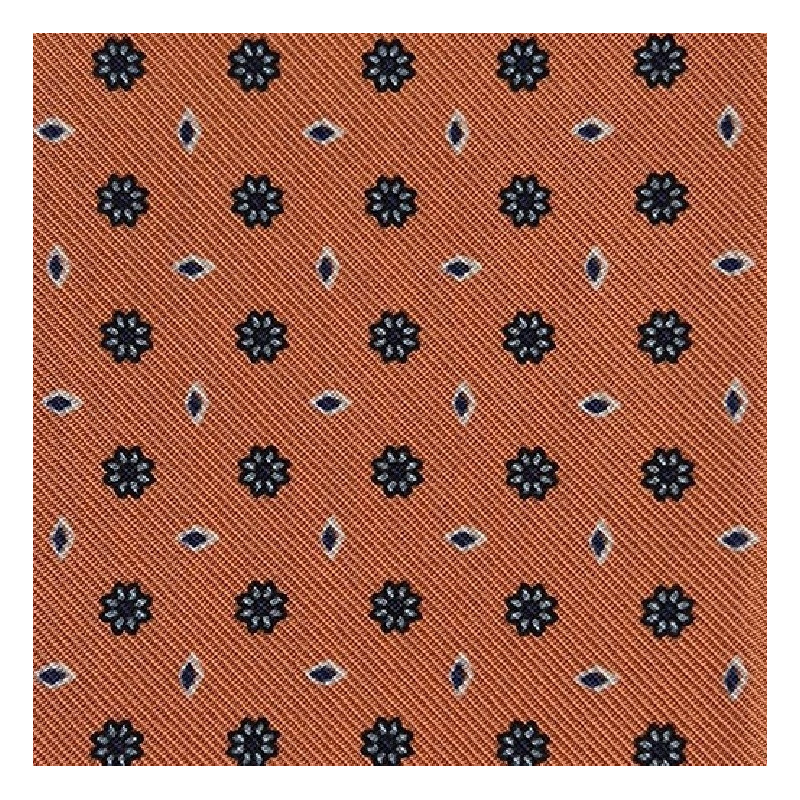 Porta occhiali in seta a fiori - arancio