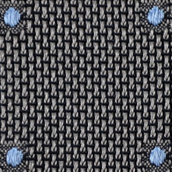 Grey grenadine with light blue polka dots 2