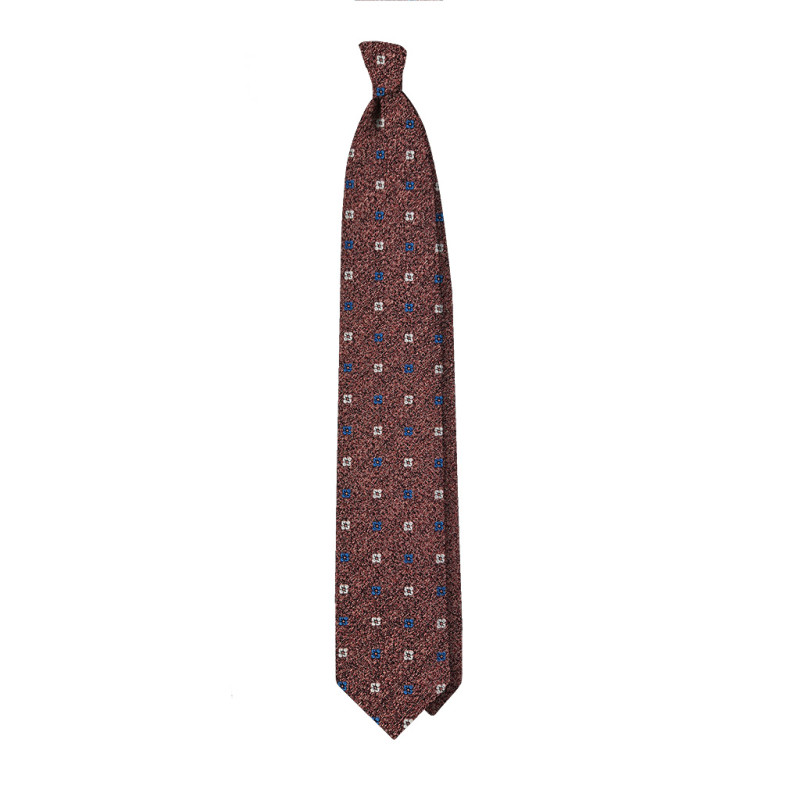 Micro floral pattern 3 folds tie -...