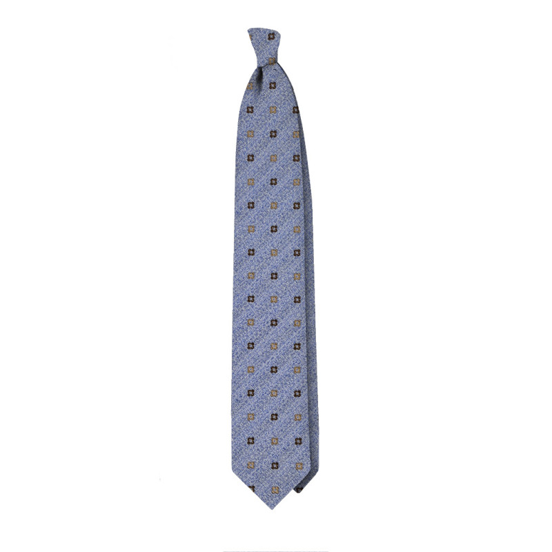 Micro floral pattern 3 fold tie -...