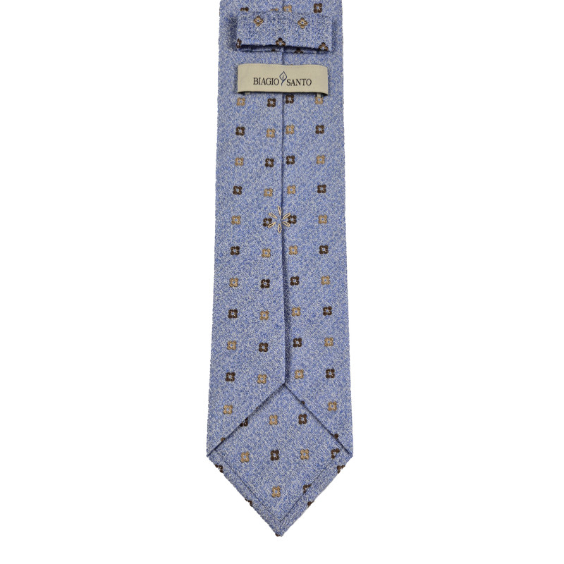 Micro floral pattern 3 fold tie -...